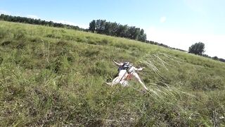 Amatőr telt feleség kipróbálja a csoki pélót